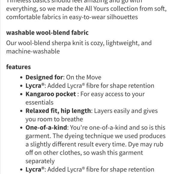 Lululemon All Yours Hoodie Size 8 - Picture 8 of 8